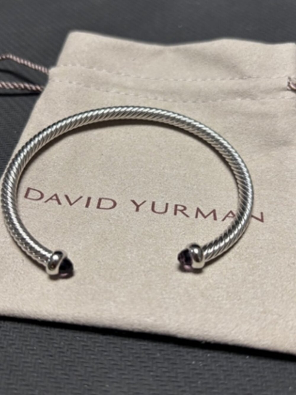 🧿David Yurman🧿 4mm Purple Drill Bit bracelet